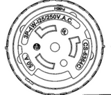 Hubbell Wiring Device CS6364C - 50A, 125/250V, 3-Pole, 4-Wire
