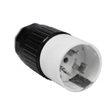 50A 125/250V AC, Non-Nema 3P, 4W, California Style Grounding, Black & White Locking Plug CS6365C