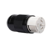 50A 125/250V AC, Non-Nema 3P, 4W, California Style Grounding, Black & White Locking Connector CS6364C