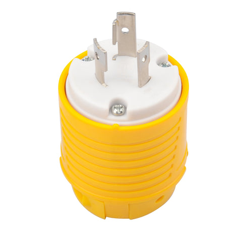 20 Amp, 250 Volt, NEMA L6-20P, 2P, 3W, Locking Plug, Industrial Grade, Grounding