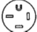 Hubbell Wiring Device 8450A - 50A, 250V, 3-Phase, 3-Pole, 4-Wire, 15-50R