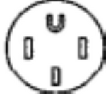 Hubbell Wiring Device 9450A - 50A, 125/250V, 3-Pole, 4-Wire