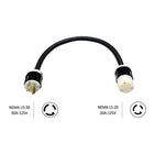 30 AMP 125V TO 20 AMP 125V ADAPTER, NEMA L5-30P TO NEMA L5-20R