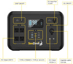 SeeDevil Portable Power Station 2000W, 2131Wh Portable Generator with 4x110V/2000W AC Outlets, for Outdoor RV/Van Camping, Overlanding