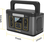 SeeDevil Portable Power Station 500W, 560Wh Lithium Battery, 110V/500W Pure Sine Wave AC Outlet, Solar Generator (Solar Panel Not Included) Great for Camping, Emergency Power, Off-Grid, Outdoor use