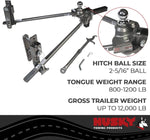 Husky 32218 Center Line TS with Spring Bars - 800 lb. to 1,200 lb. Tongue Weight Capacity (2-5/16" Ball)