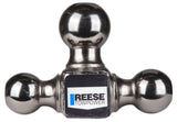 Reese Towpower 7039800 Triple Ball Mount, Black Nickel, Versatile and Universal