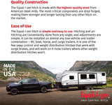 Equal-i-zer Weight Distribution and Sway Control Hitch Without a Shank